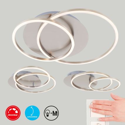 Brilo - Ρυθμιζόμενο LED φωτιστικό οροφής FRAMES LED/14W/230V + LED/22W 3000K