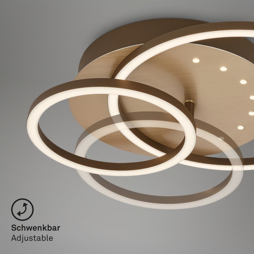 Brilo - Ρυθμιζόμενο LED φωτιστικό οροφής LED/26W/230V 3000K καφέ