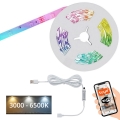 Brilo - Ταινία LED RGBW Dimmable MUSIC 6,6m LED/7,5W/USB Wi-Fi Tuya