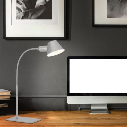 Brilo - Επιτραπέζιο φωτιστικό 1xE27/10W/230V, ματ χρώμιο