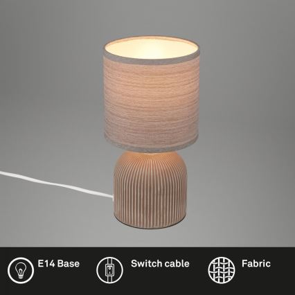 Brilo - Επιτραπέζιο φωτιστικό INO 1xE14/10W/230V καφέ