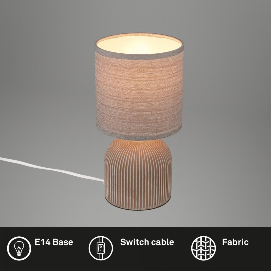 Brilo - Επιτραπέζιο φωτιστικό INO 1xE14/10W/230V καφέ