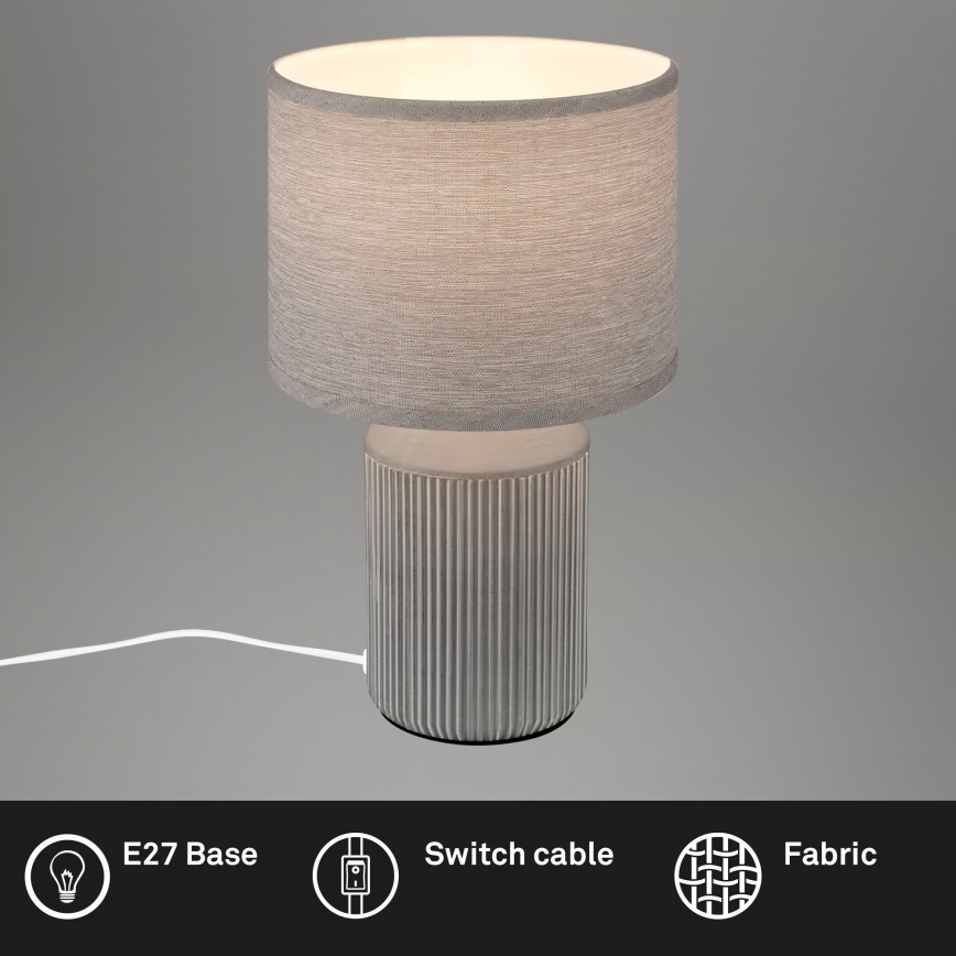 Brilo - Επιτραπέζιο φωτιστικό INO 1xE14/10W/230V γκρι