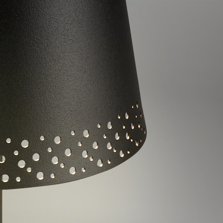 Brilo - LED ρυθμιζόμενη επαναφορτιζόμενη επιτραπέζια εξωτερική λάμπα αφής KIKI LED/2,6W/5V IP44 2600 mAh μαύρη