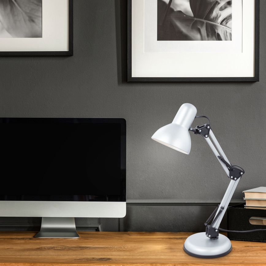 Brilo - Επιτραπέζιο φωτιστικό PIXA 1xE14/25W/230V σε ασημί απόχρωση