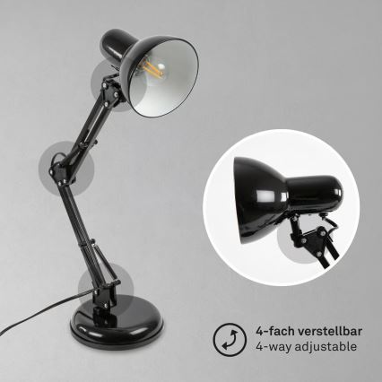 Brilo - Επιτραπέζιο φωτιστικό PIXA 1xE14/25W/230V μαύρο