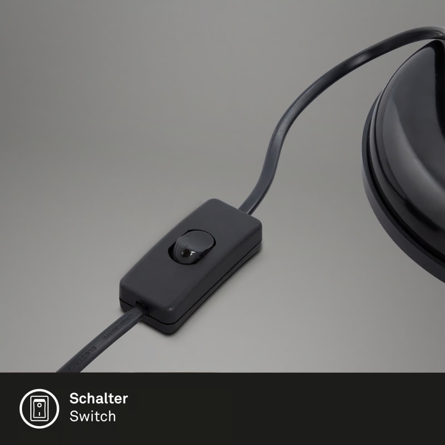 Brilo - Επιτραπέζιο φωτιστικό PIXA 1xE14/25W/230V μαύρο