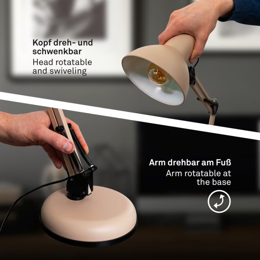 Brilo - Επιτραπέζιο φωτιστικό PIXA 1xE14/25W/230V μπεζ