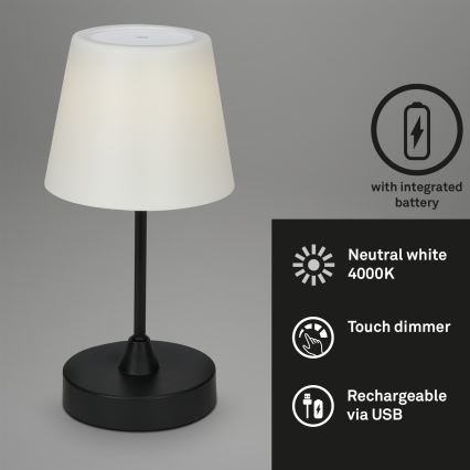 Brilo - Εξωτερικό επαναφορτιζόμενο LED φωτιστικό με ρύθμιση φωτεινότητας LED/3W/5V IP44 2000 mAh