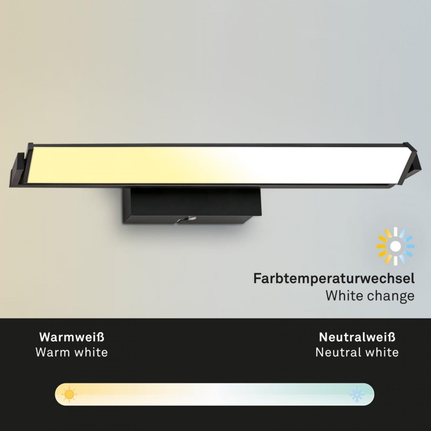 Brilo - Επιτοίχιο φωτιστικό dimming LED LED/18W/230V 2700-4000K μαύρο