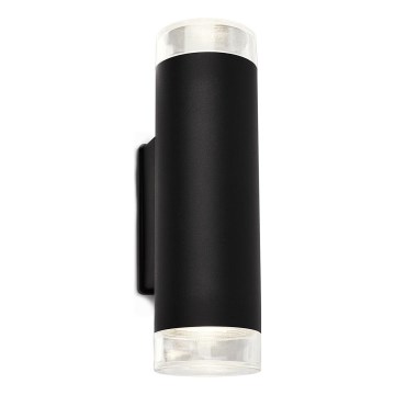 Brilo - Επιτοίχιο φωτιστικό εξωτερικού χώρου LED 2xGU10/4,7W/230V IP44 4000K μαύρο