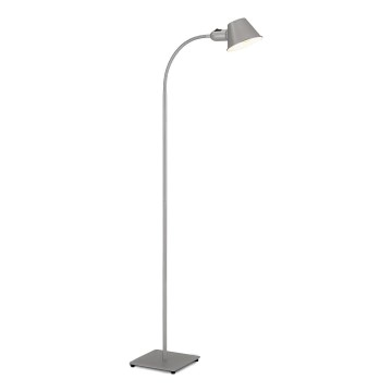 Brilo - Εύκαμπτο φωτιστικό δαπέδου 1xE27/10W/230V ασημί