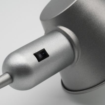 Brilo - Εύκαμπτο φωτιστικό δαπέδου 1xE27/10W/230V ασημί