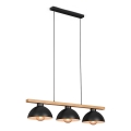 Brilo - Κρεμαστό φωτιστικό οροφής 3xE27/40W/230V Καουτσουκόδεντρο