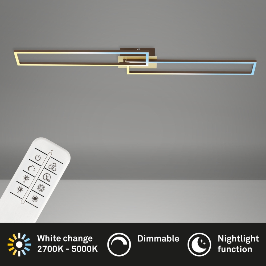 Brilo - Πλαφονιέρα οροφής LED ντιμαριζόμενη FRAME 2xLED/20W/230V 2700-5000K + τηλεχειριστήριο