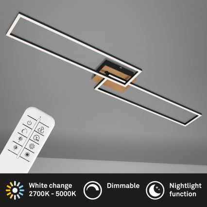 Brilo - Πλαφονιέρα οροφής LED ντιμαριζόμενη FRAME 2xLED/20W/230V 2700-5000K + τηλεχειριστήριο