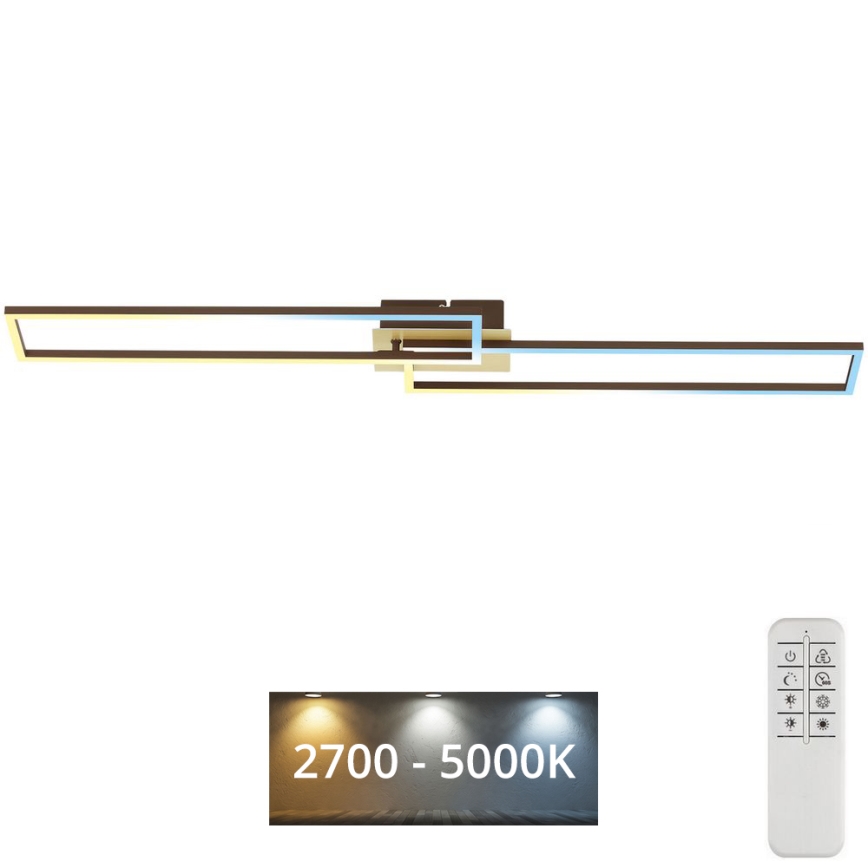 Brilo - Πλαφονιέρα οροφής LED ντιμαριζόμενη FRAME 2xLED/20W/230V 2700-5000K + τηλεχειριστήριο