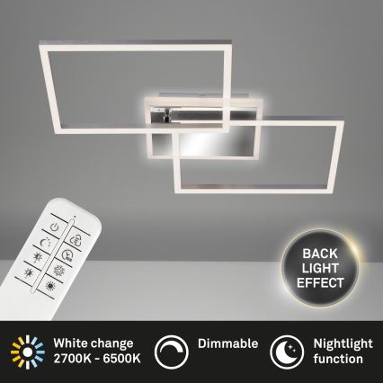 Brilo - Πλαφονιέρα οροφής LED ντιμαριζόμενη FRAME 2xLED/20W/230V 2700-6500K + τηλεχειριστήριο