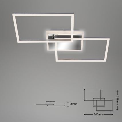 Brilo - Πλαφονιέρα οροφής LED ντιμαριζόμενη FRAME 2xLED/20W/230V 2700-6500K + τηλεχειριστήριο