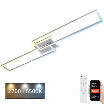 Brilo - Πλαφονιέρα οροφής LED ντιμαριζόμενη FRAME 2xLED/20W/230V 2700-6500K Wi-Fi Tuya + τηλεχειριστήριο