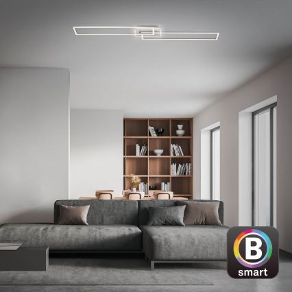 Brilo - Πλαφονιέρα οροφής LED ντιμαριζόμενη FRAME 2xLED/20W/230V 2700-6500K Wi-Fi Tuya + τηλεχειριστήριο