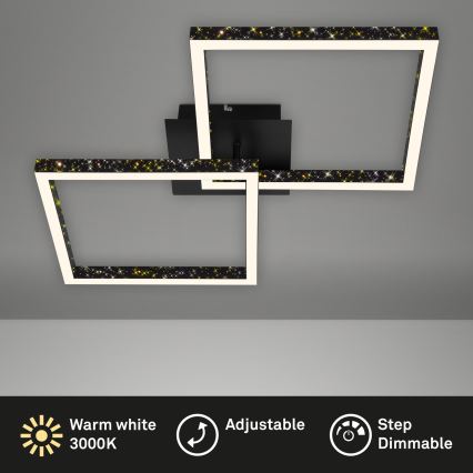 Brilo - Πλαφονιέρα οροφής LED ντιμαριζόμενη FRAME 2xLED/9W/230V