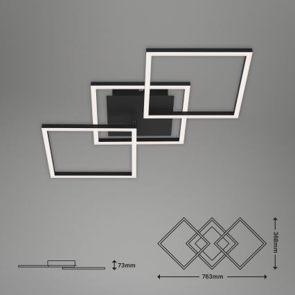 Brilo - Πλαφονιέρα οροφής LED ντιμαριζόμενη FRAME LED/30W/230V