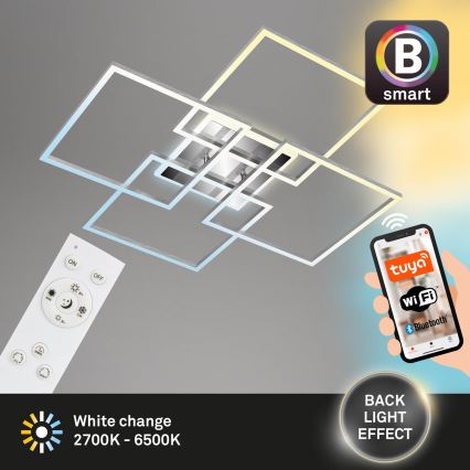 Brilo - Πλαφονιέρα οροφής LED ντιμαριζόμενη FRAME LED/50W/230V 2700-6500K Wi-Fi Tuya + τηλεχειριστήριο