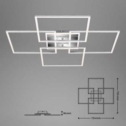 Brilo - Πλαφονιέρα οροφής LED ντιμαριζόμενη FRAME LED/50W/230V 2700-6500K Wi-Fi Tuya + τηλεχειριστήριο