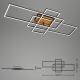 Brilo - Πλαφονιέρα οροφής LED ντιμαριζόμενη FRAME LED/51W/230V 2700-5000K μαύρο/καφέ + τηλεχειριστήριο
