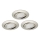 Brilo - ΣΕΤ 3x LED Dimmable χωνευτό φωτιστικό μπάνιου LED/5W/230V IP23 ματ χρώμιο