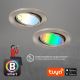 Brilo - ΣΕΤ 3x LED RGBW Dimmable φωτιστικό μπάνιου 1xGU10/4,9W/230V 2700-6500K Wi-Fi Tuya IP23 + τηλεχειριστήριο