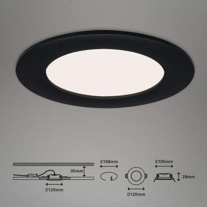 Brilo - ΣΕΤ 3x Κρεμαστό φωτιστικό οροφής μπάνιου LED FLAT LED/7W/230V IP44