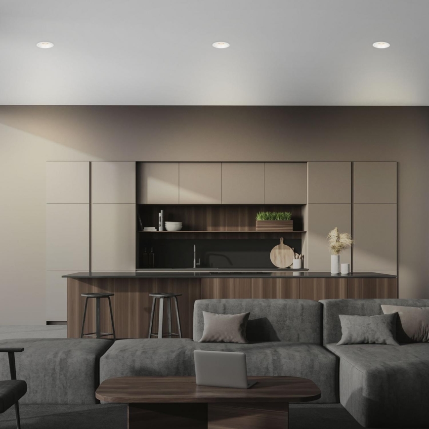 Brilo - ΣΕΤ 3x Χωνευτό φωτιστικό μπάνιου 1xGU10/9W/230V IP23 λευκό