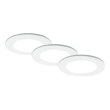Brilo - ΣΕΤ 3x Χωνευτό Φωτιστικό μπάνιου LED LED/4W/230V IP44 3000/4000K λευκό