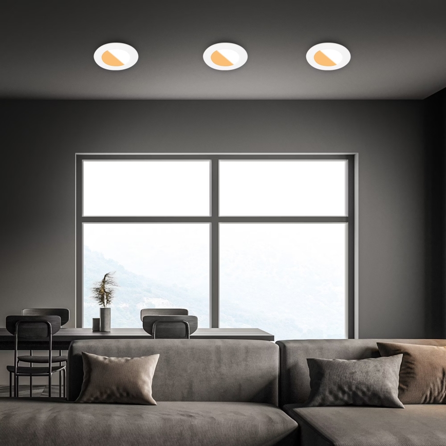 Brilo - ΣΕΤ 3x Χωνευτό Φωτιστικό μπάνιου LED LED/4W/230V IP44 3000/4000K λευκό