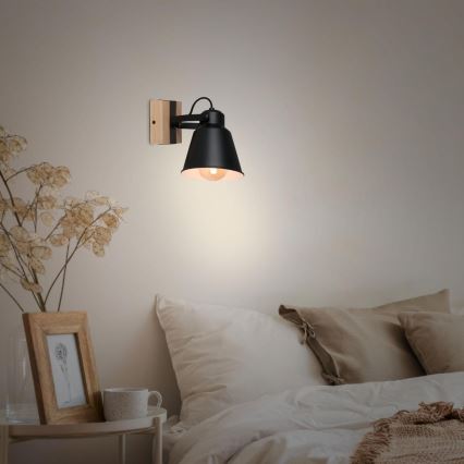 Brilo - Σποτ τοίχου TALLE  1xE27/40W/230V Καουτσουκόδεντρο