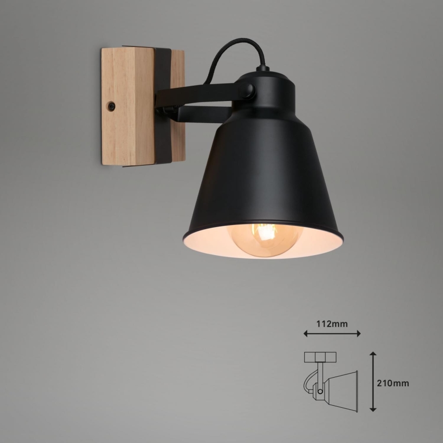 Brilo - Σποτ τοίχου TALLE  1xE27/40W/230V Καουτσουκόδεντρο