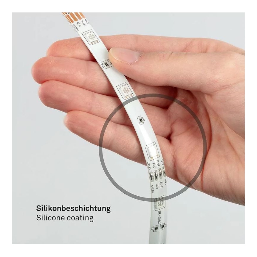 Brilo - Ταινία LED RGBW Dimmable 6,5m LED/22W/230V + τηλεχειριστήριο