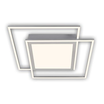 Brilo - Φωτιστικό οροφής LED 2xLED/16W/230V + LED/19W 51,5x51,5 cm ματ χρώμιο