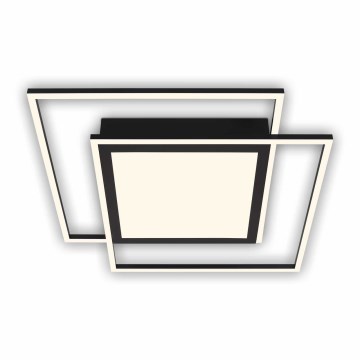 Brilo - Φωτιστικό οροφής LED 2xLED/16W/230V + LED/19W 51,5x51,5 cm μαύρο