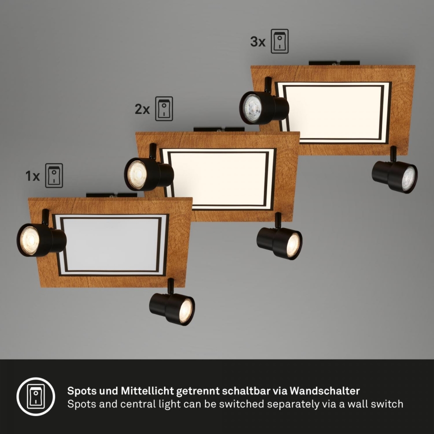 Brilo - Φωτιστικό οροφής LED LED/12W/230V + 2xGU10/9W 3000K
