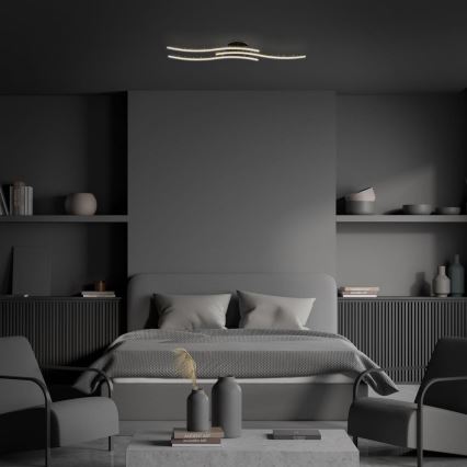 Brilo - Φωτιστικό οροφής LED LED/19W/230V 3000K μαύρο
