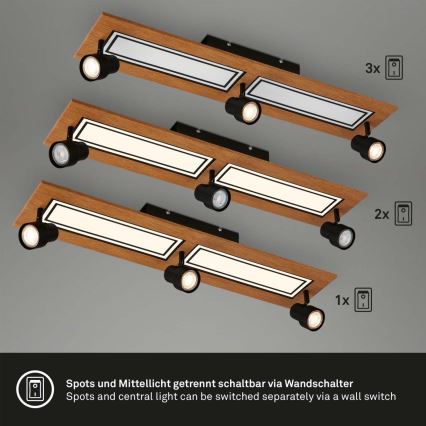 Brilo - Φωτιστικό οροφής LED LED/24W/230V + 3xGU10/9W 3000K