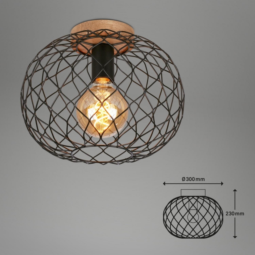 Brilo - Φωτιστικό οροφής WINKI 1xE27/40W/230V Καουτσουκόδεντρο