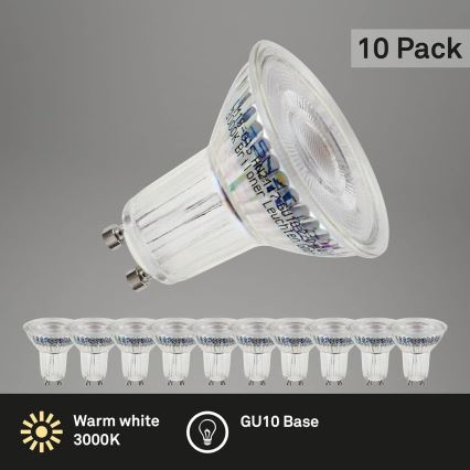 Briloner 0548-003 - ΣΕΤ 10x Λαμπτήρας LED GU10/3,5W/230V 3000K