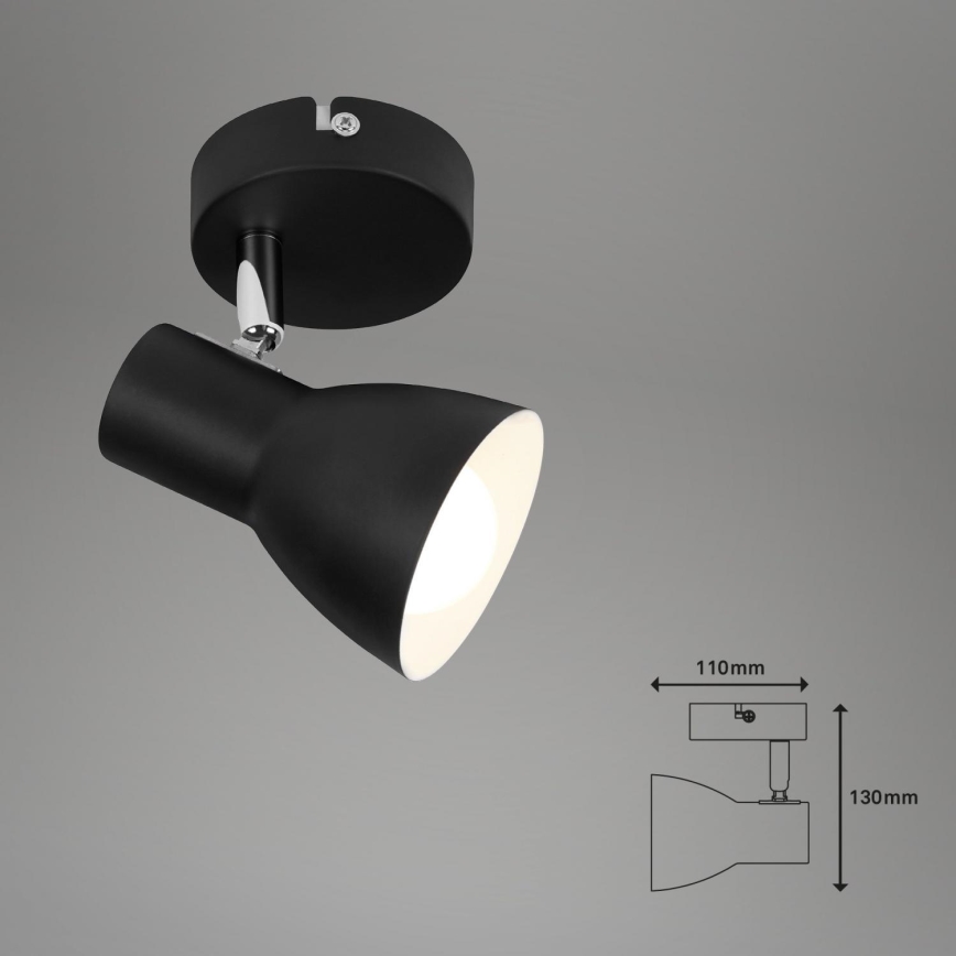 Briloner 10698889 - Προβολέας τοίχου 1xE14/25W/230V μαύρο
