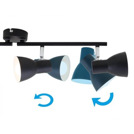 Briloner 10698890 - Φωτιστικό σποτ 4xE14/25W/230V μαύρο