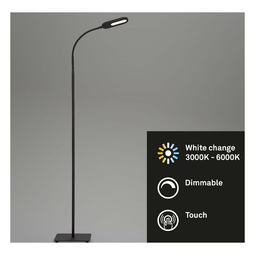 Briloner 1297-015 - LED Dimming εύκαμπτη επιδαπέδια λάμπα LED/6,6W/230V 3000K/4000K/6000K