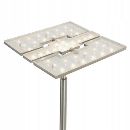 Briloner 1328-022 - Ρυθμιζόμενο επιδαπέδιο φωτιστικό LED/21W/230V + LED/3,5W ματ χρώμιο